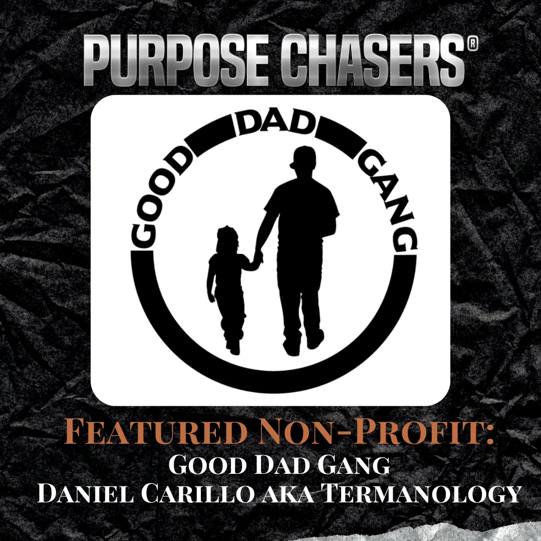 ermanology speaking about Good Dad Gang and fatherhood on Purpose Chasers Podcast