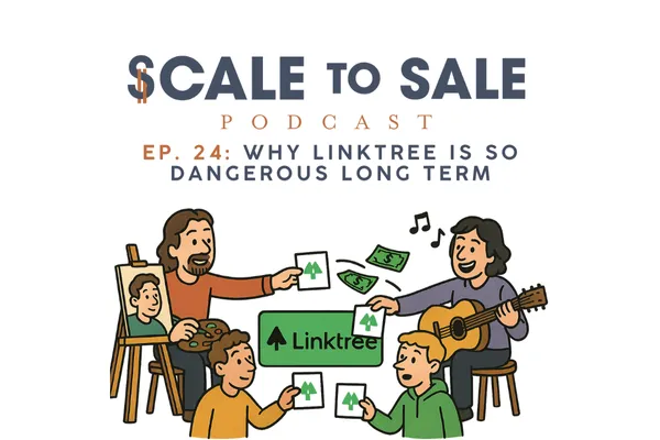 Scale to Sale Podcast on why linktree is dangerous and what to do about it