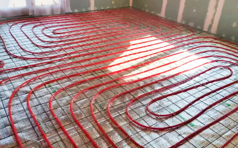 hydronic heating installation