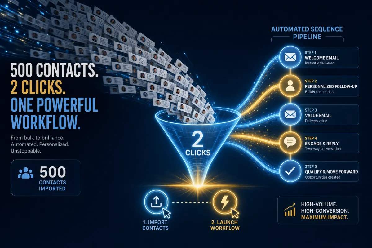 Push 500 Cold Leads Into a Follow-Up Sequence in Two Clicks