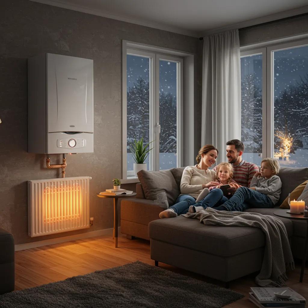Cozy livingroom with functional radiator