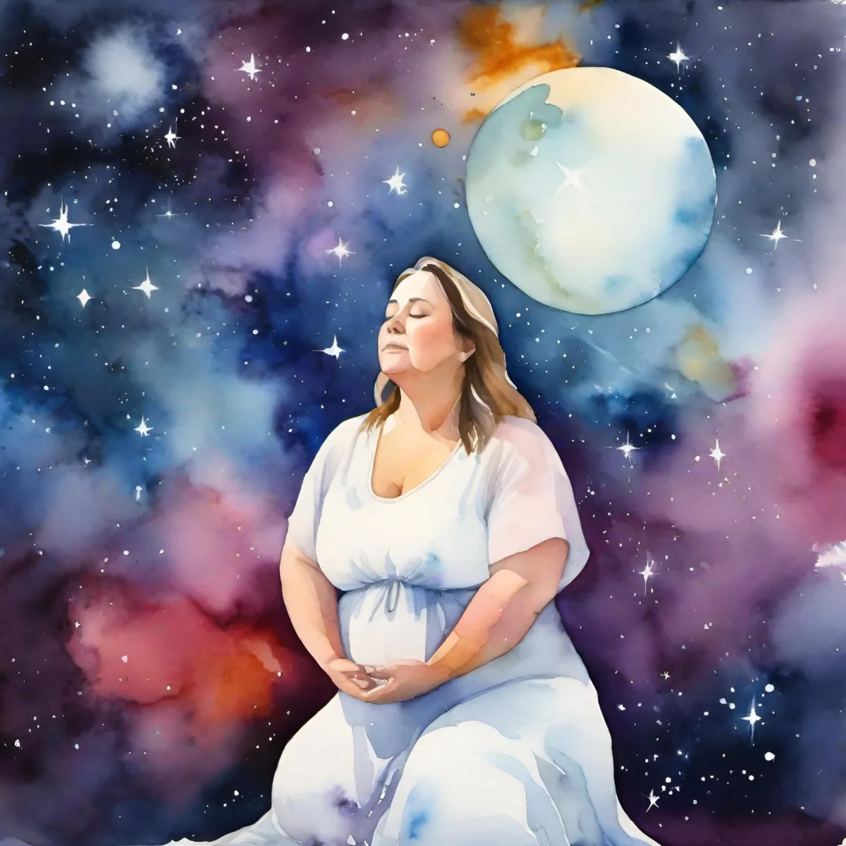 woman meditates 