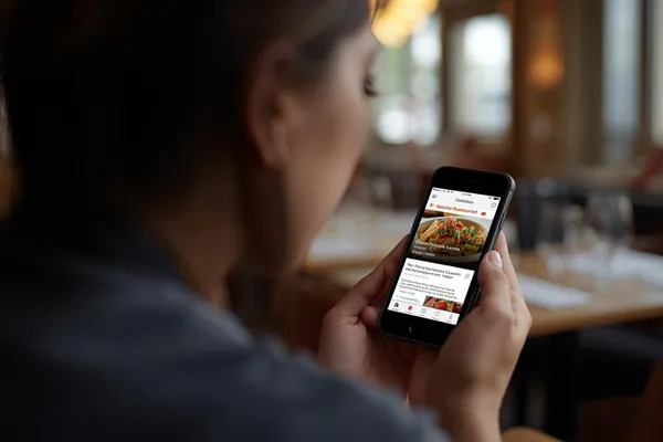 Guest using Voice on Web to reserve a table on mobile.