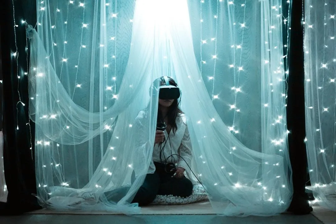 girl standing in light