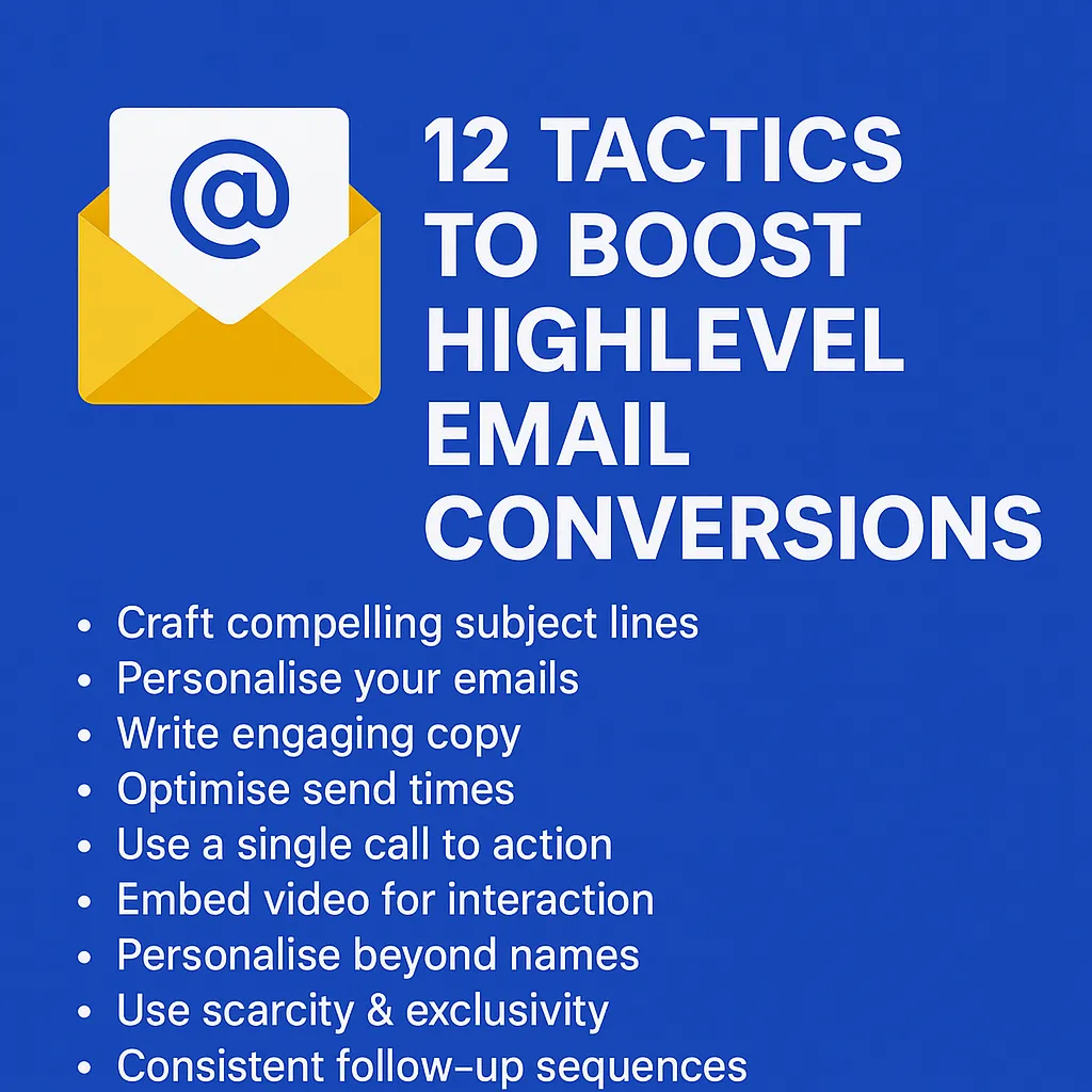 How to Boost Your MarketerM8 / HighLevel Marketing Email Conversion Rate - 12 Tactics