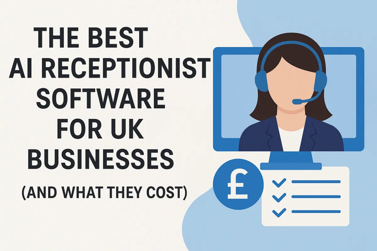 AI receptionist software UK virtual receptionist for small business best AI call answering service AI receptionist cost UK