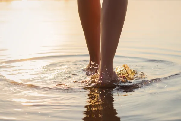 feet in the water 