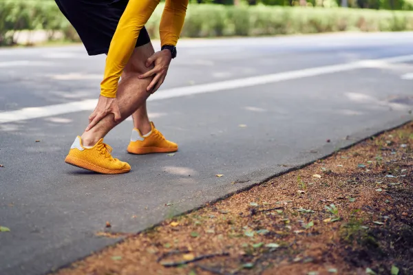 runner with Achilles Tendonitis pain