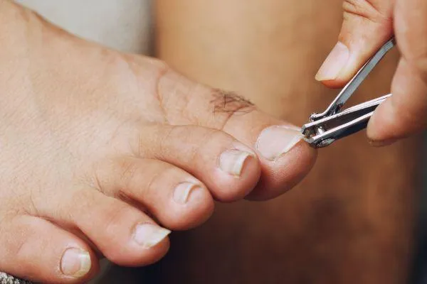 toenails being clipped