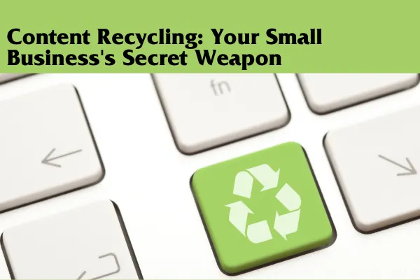 Blog title and image of keyboard with green recycling icon on key