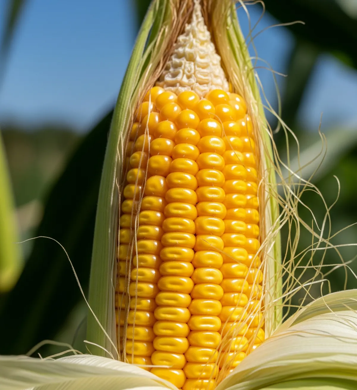 husk of yellow maize