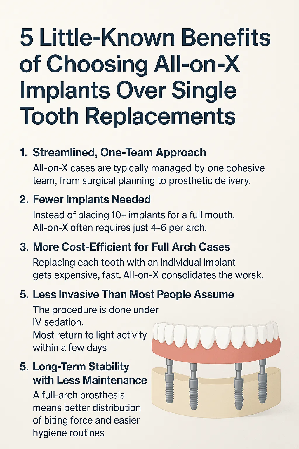 Beyond the Smile: 5 Hidden Benefits of All-on-X Implants