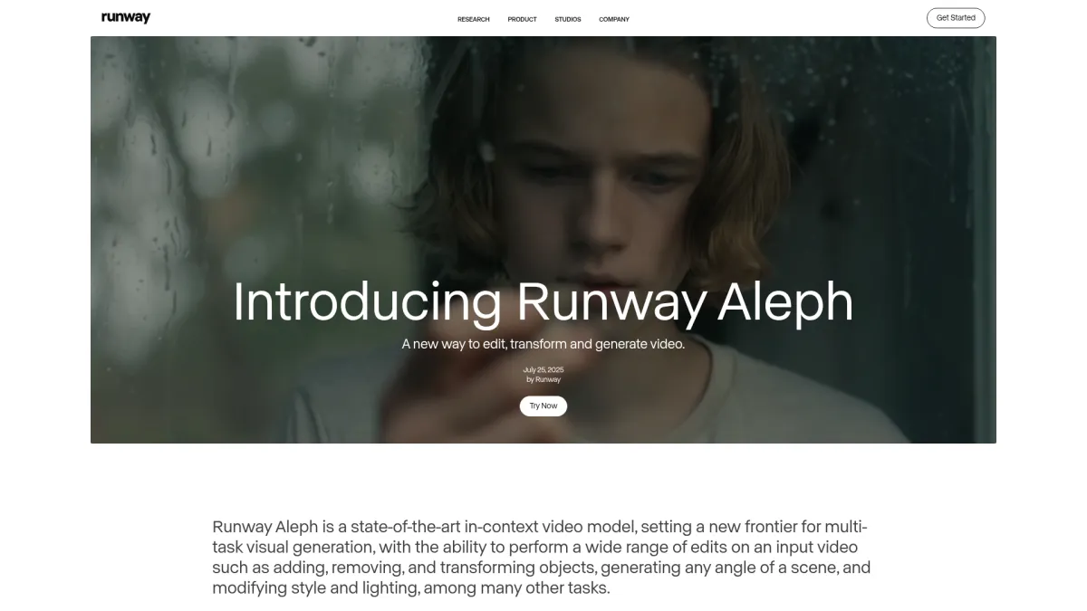 Runway Aleph The Future of AI Video Editing