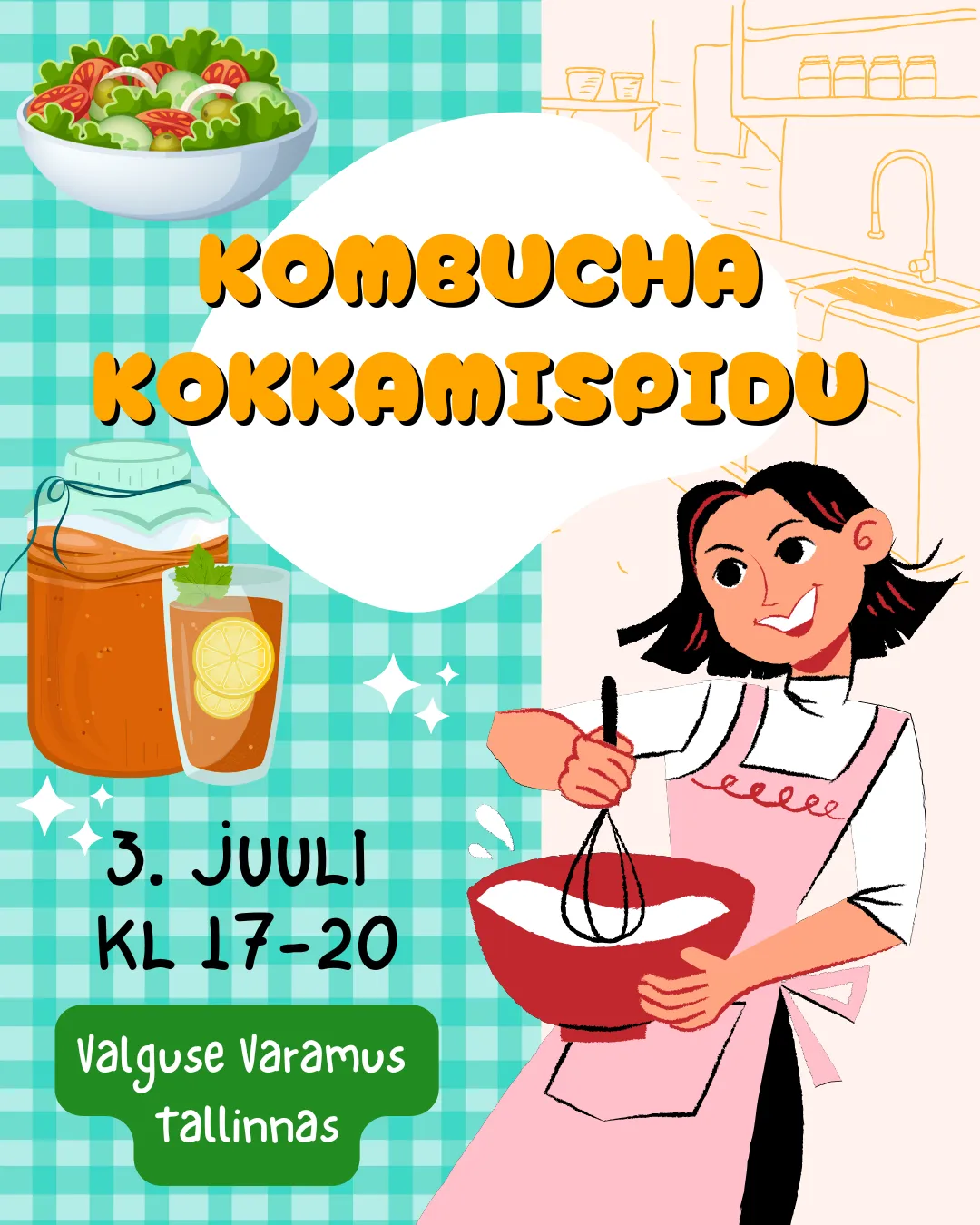 Kombucha kokkamispidu Tallinnas – Suveõhtu täis maitseid ja inspiratsiooni