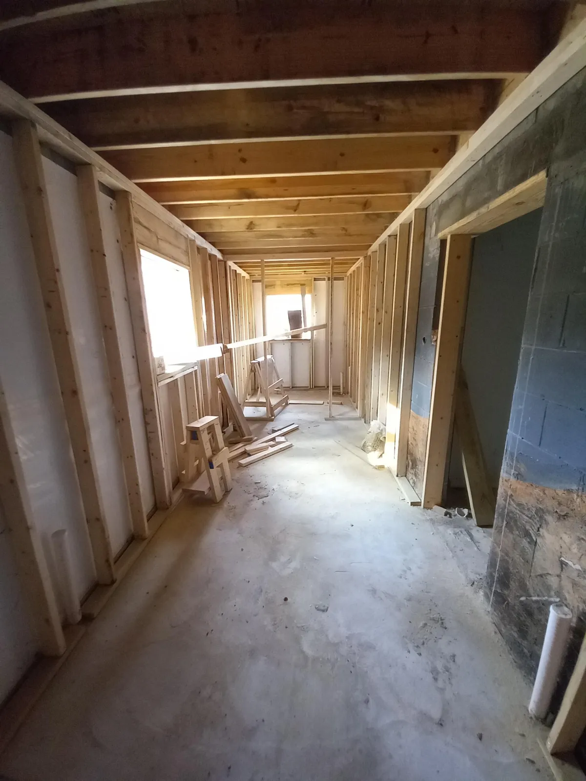 Framing a basement addition Alabama Construction Pros 