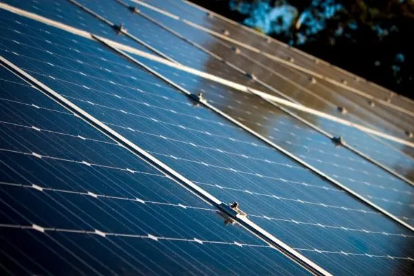 Solar panels image to show renewable energy