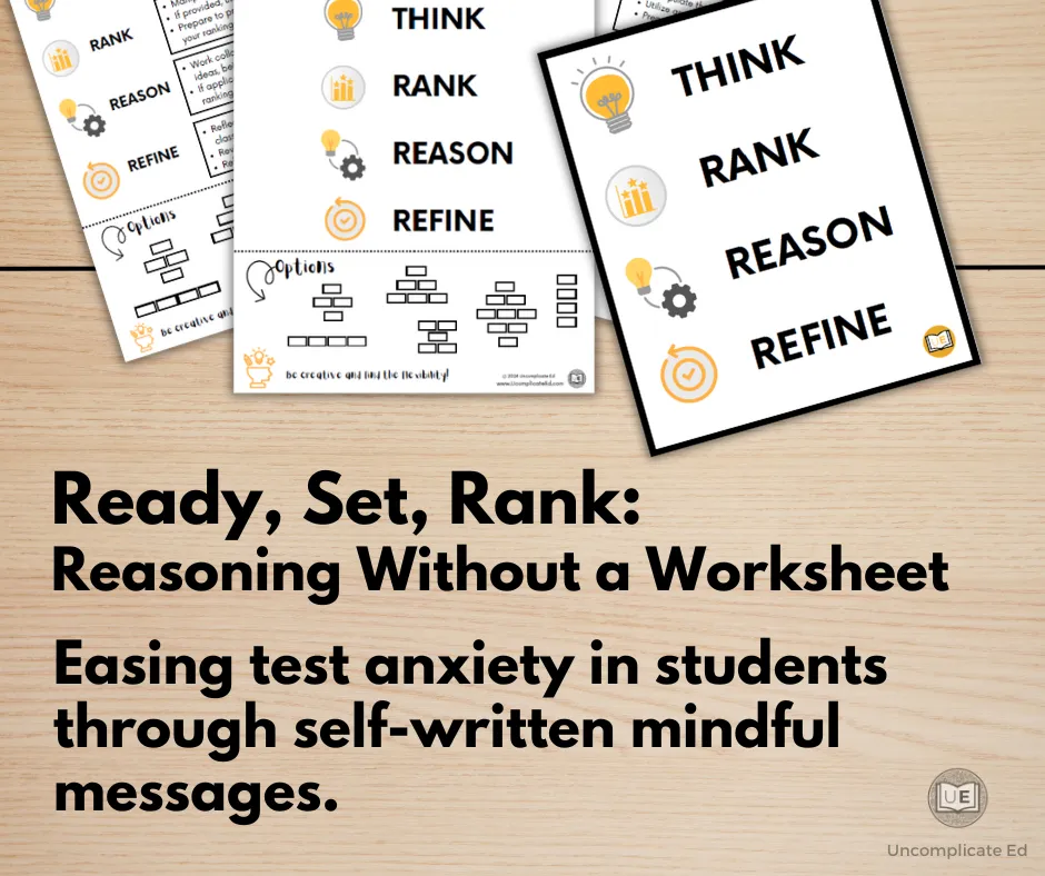 Ready, Set, Rank: Reasoning without a Worksheet