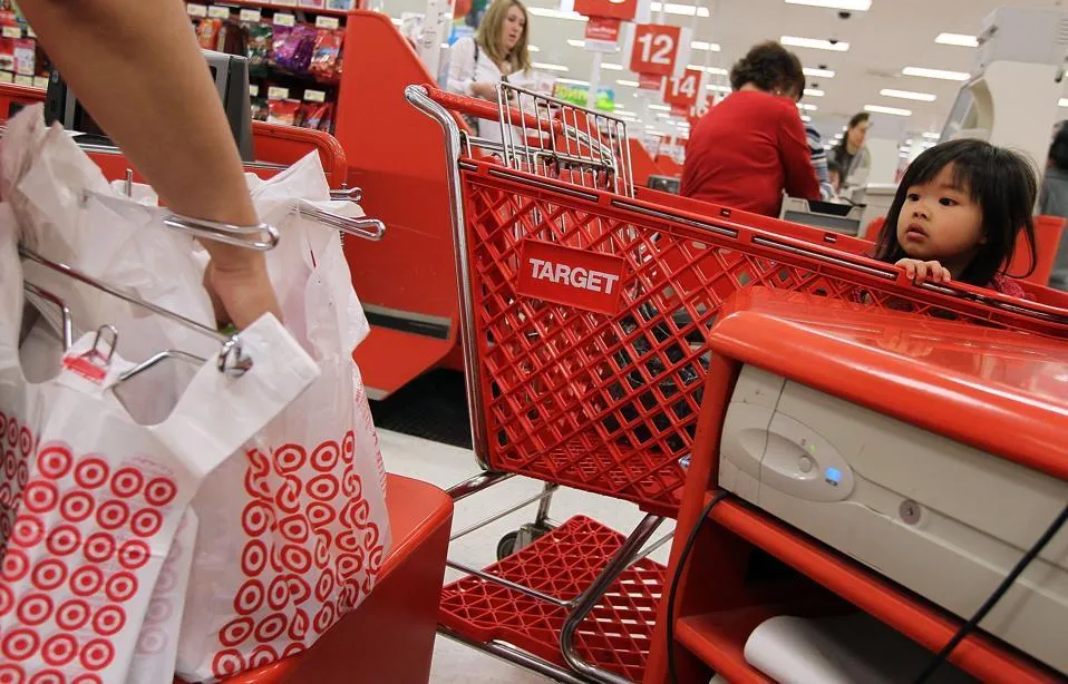 Kid at Target checkout