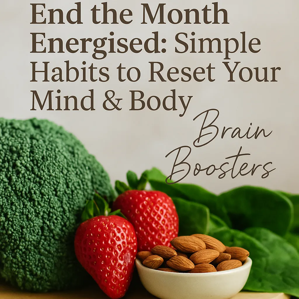 Broccolli, almonds and strawberry