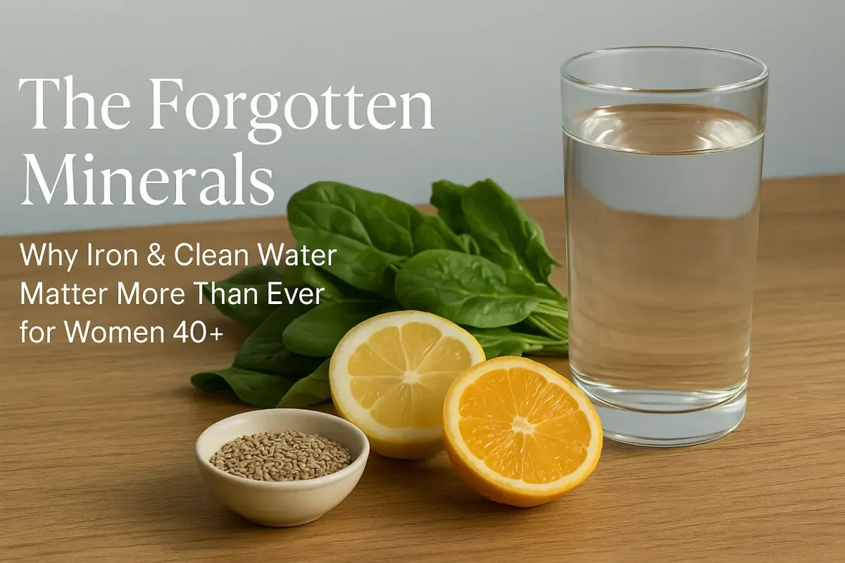 The Forgotten Minerals: Why Iron & Clean Water Matter More Than Ever for Women 40+