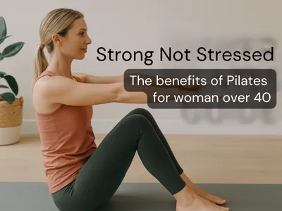 woman in an upright sit up postition doing pilates
