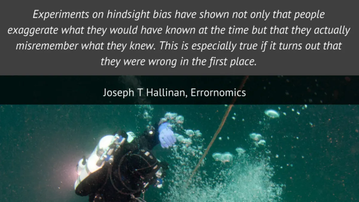 We cannot improve if we don't learn. We can't learn if we don't understand.