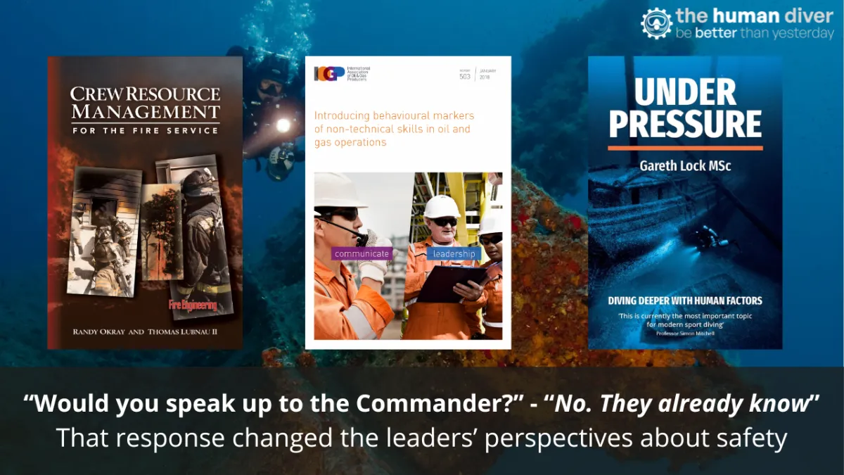 “Would you speak up to the Commander?” - “No. They already know” - Making changes to your team's diving