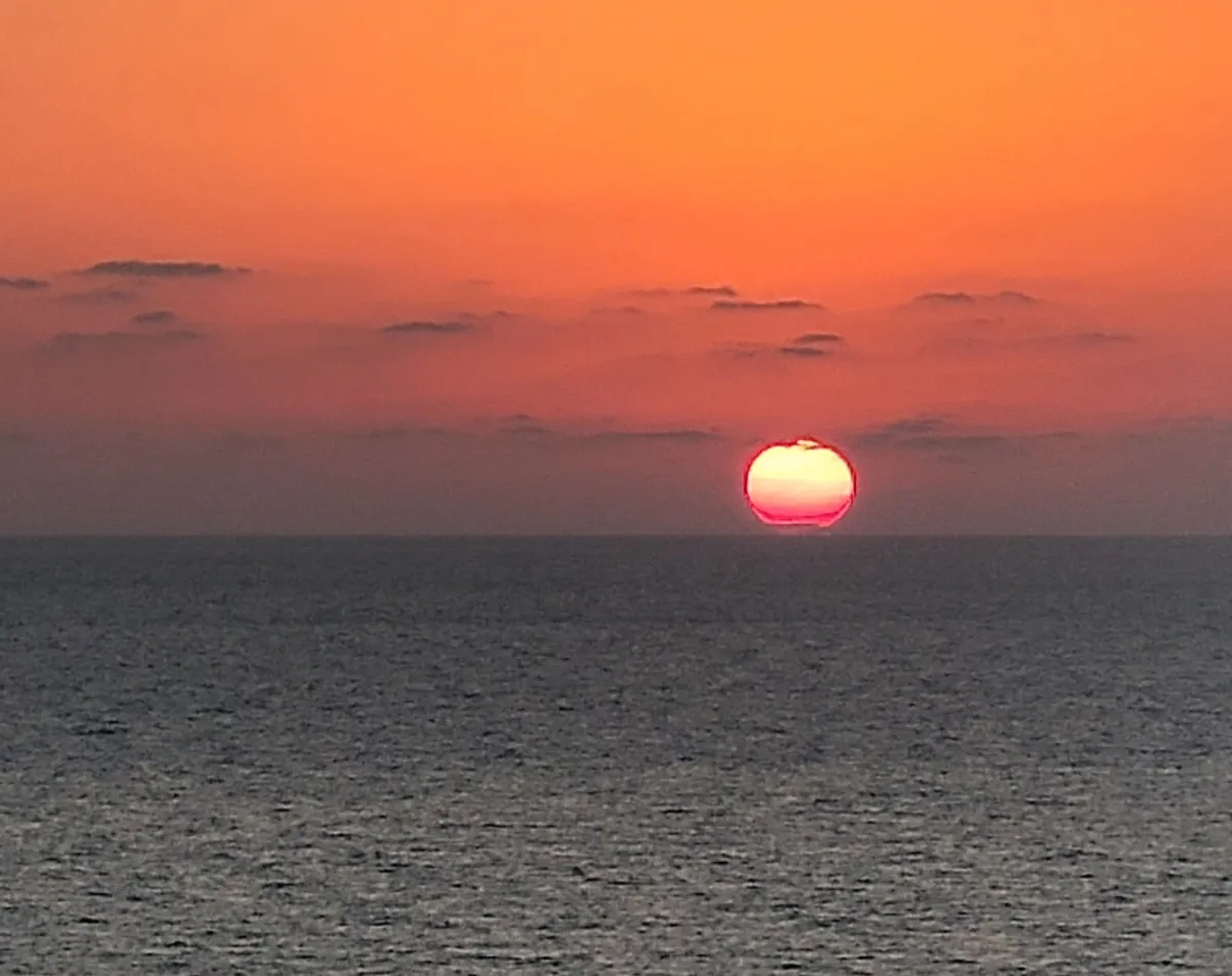 sunset over the sea