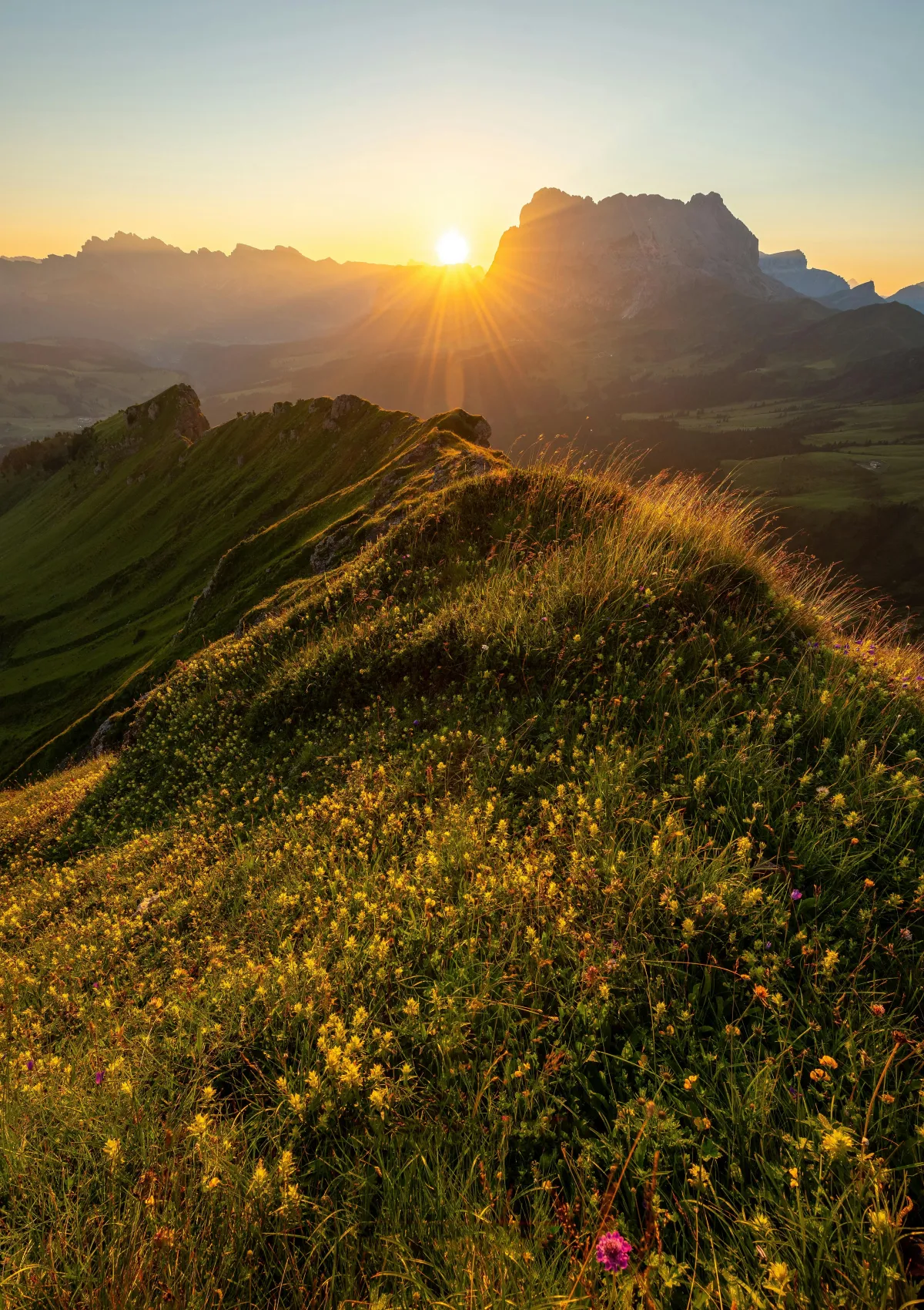 Sunrise over the valley