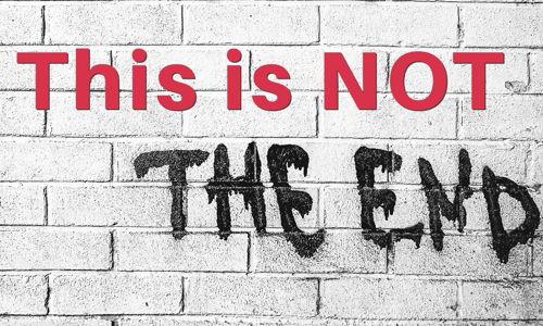 graffiti that says this is not the end