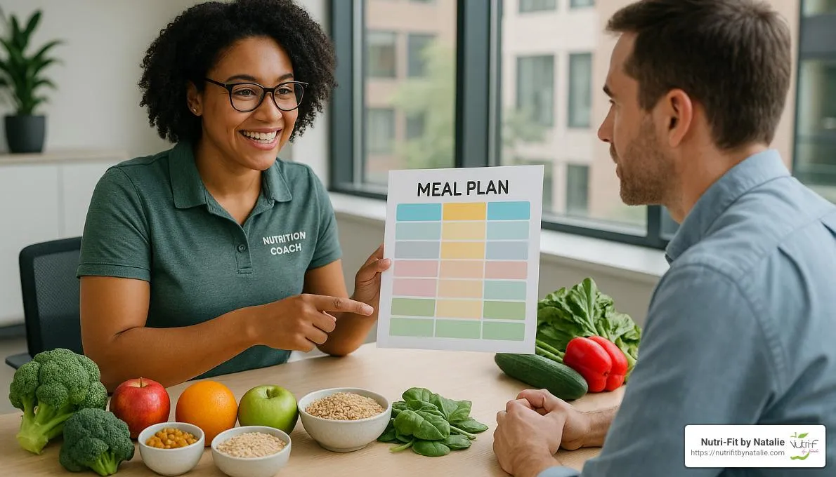 nutrition coach helping client - nutrition coach near me