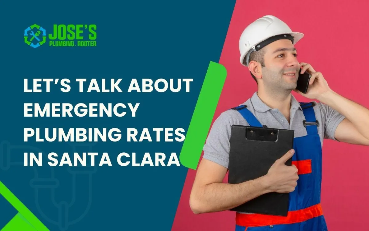 Emergency plumber explaining service rates to Santa Clara homeowner