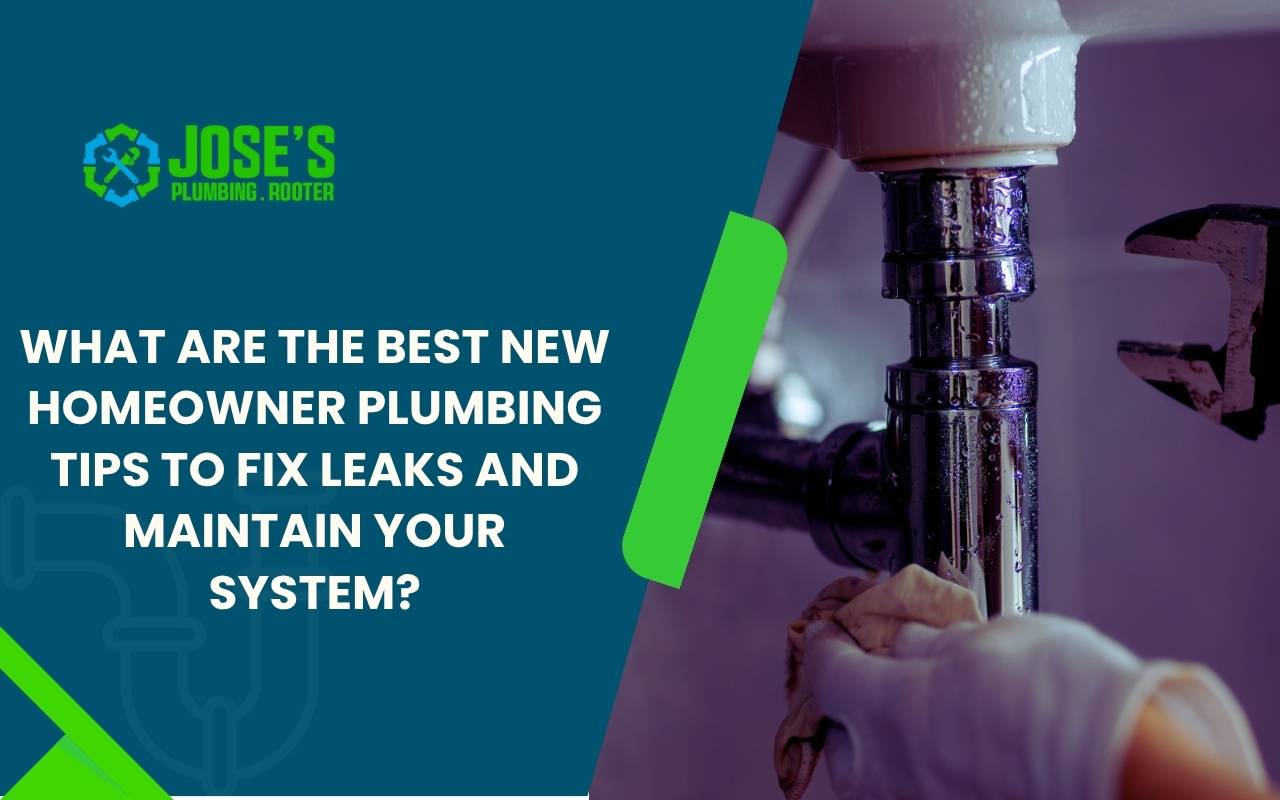 Homeowner fixing a leaky faucet following new homeowner plumbing tips