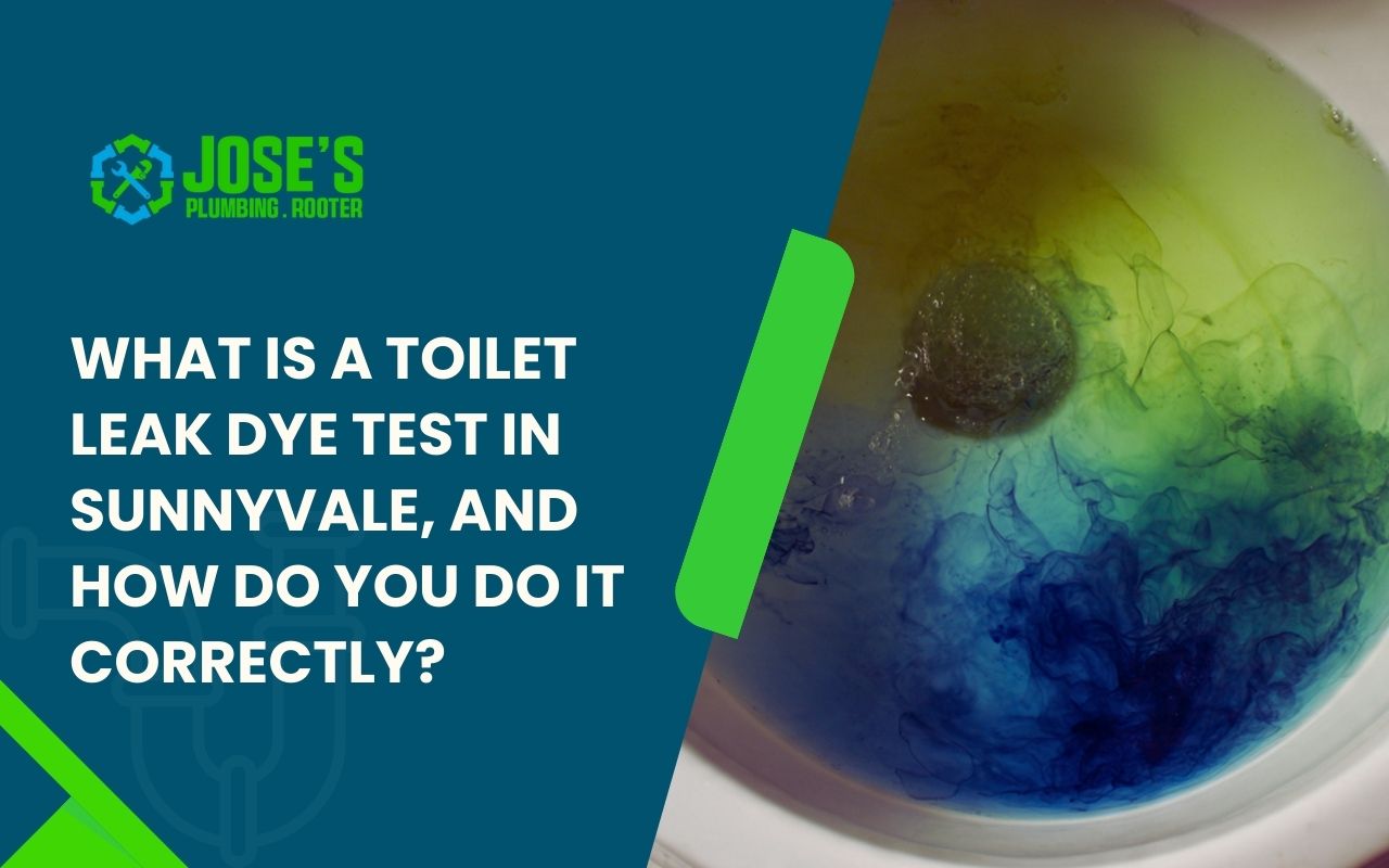 Toilet leak dye test in Sunnyvale using food coloring in the tank