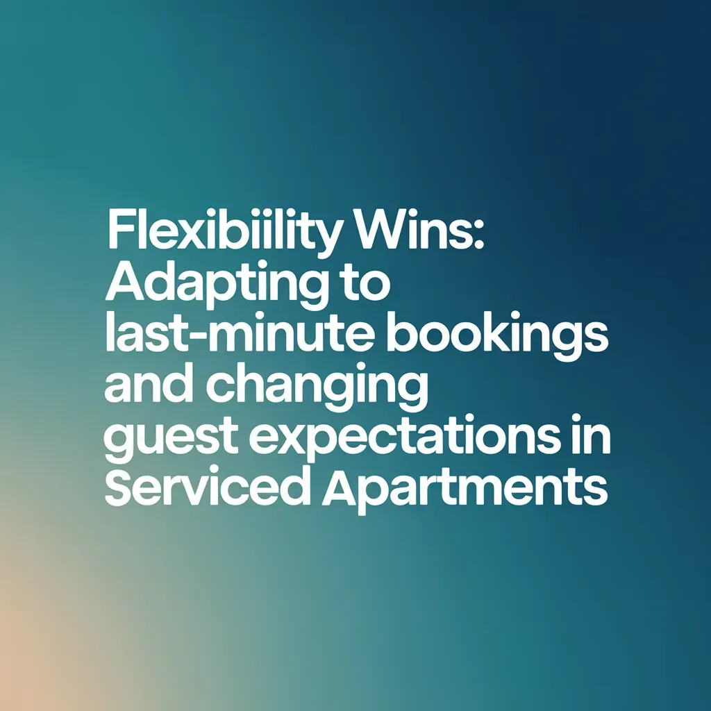 Flexibility Wins: Adapting to Last-Minute Bookings and Changing Guest Expectations in Serviced Apartments