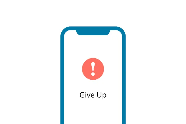 Blog cover image about customer experience and technology failure, showing a phone error message “No Options Available” with the title “When tech stalls, human service holds it together – A CX Story.”
