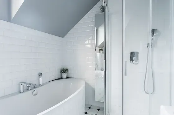 bathtub and white bathroom tile refinishing