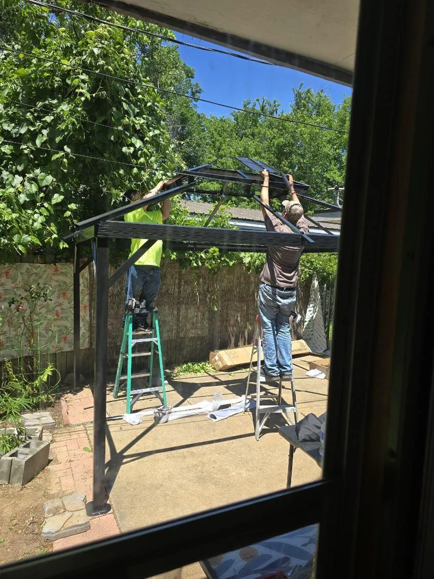 PeggLegg Crew Installing Gazebo