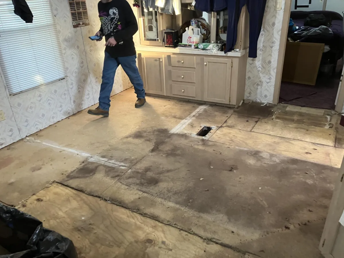 Kitchen Floor Replacement Before