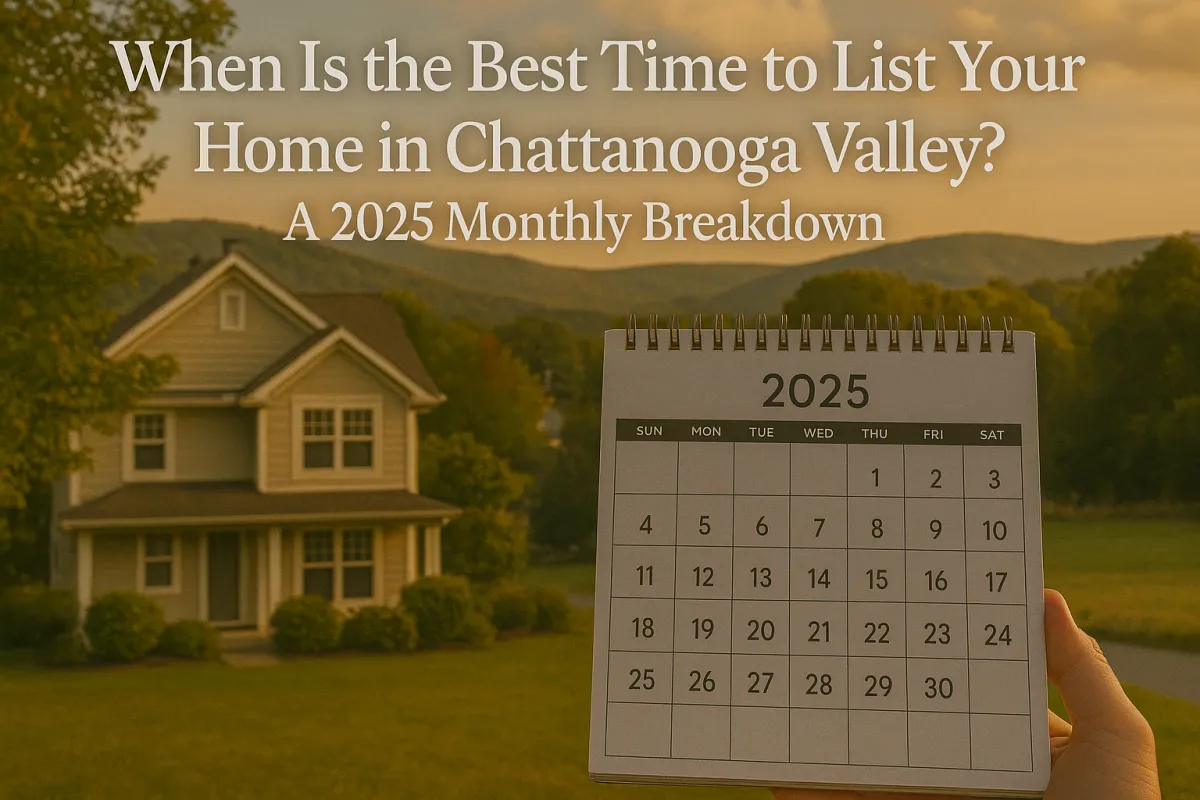 When Is the Best Time to List Your Home in Chattanooga Valley? A 2025 Monthly Breakdown