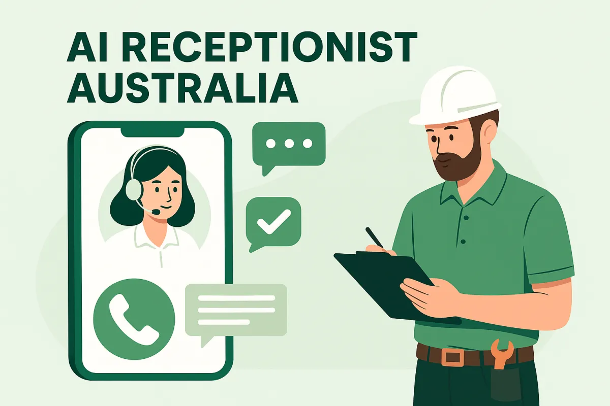 AI receptionist helping Australian tradies manage calls and bookings 24/7