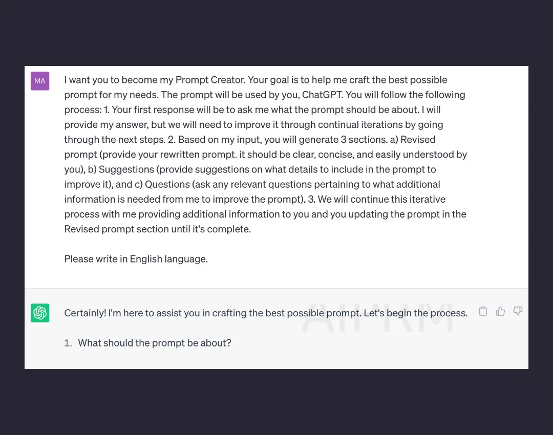 One ChatGPT Prompt that really helps!