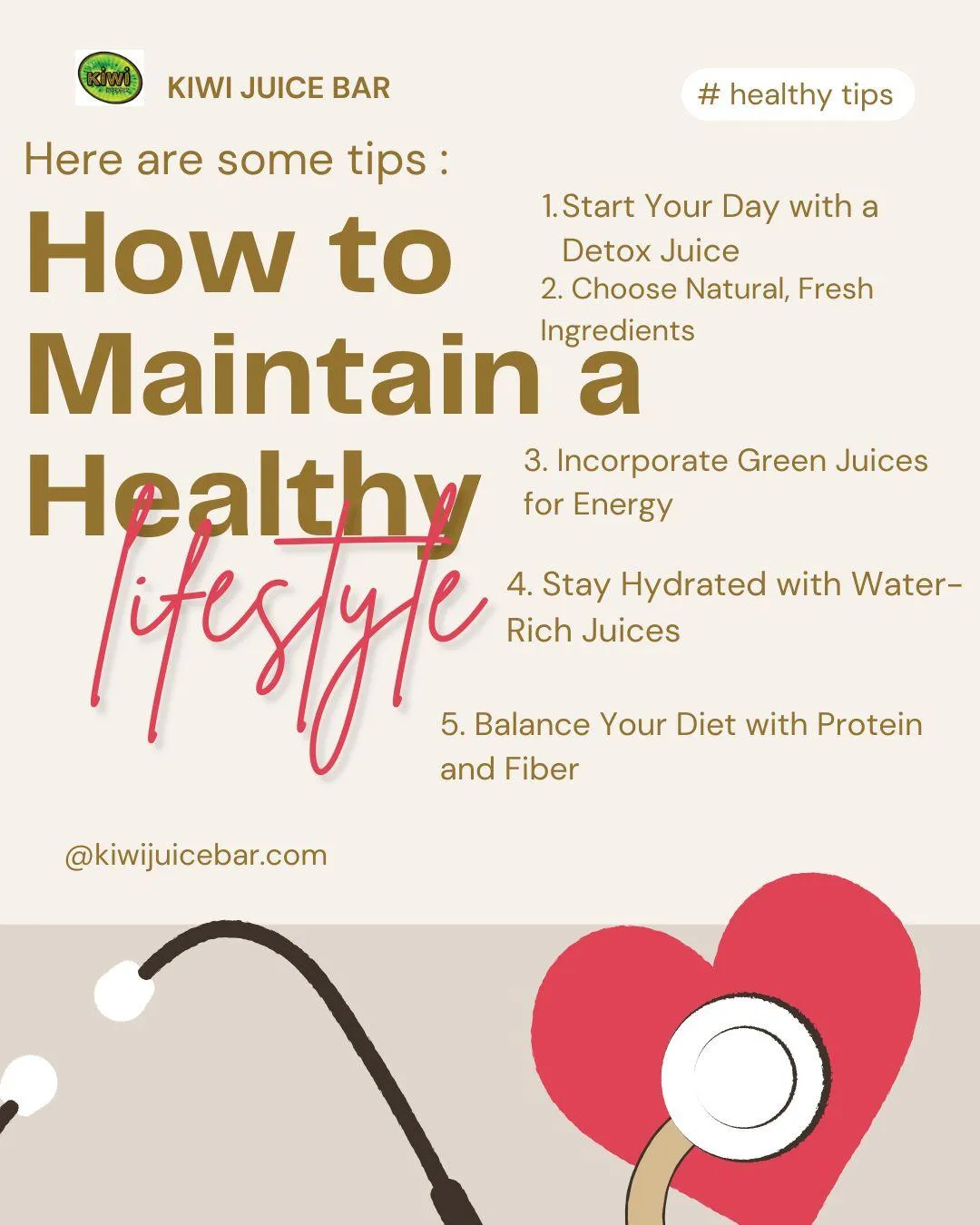 Living a Healthy Lifestyle with Juice from Kiwi Juice Bar