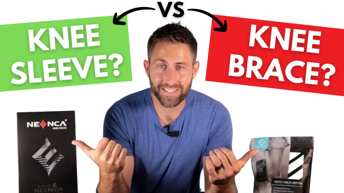 Image about whether you should pick a knee brace or knee sleeve