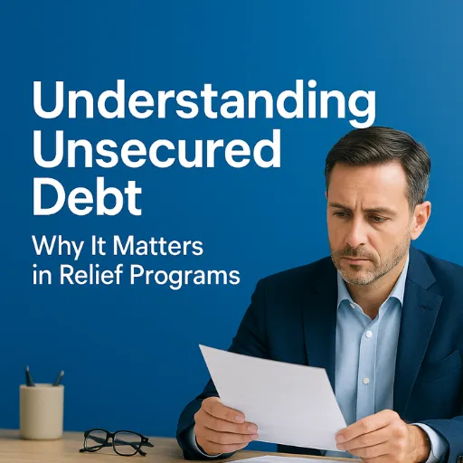 Understanding Unsecured Debt: Why It Matters in Relief Programs