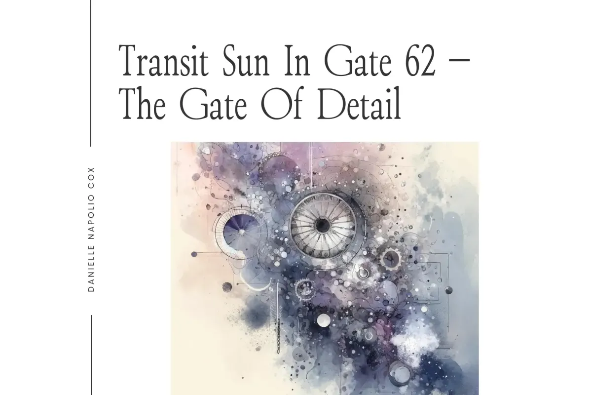 Illustration representing transiting Sun in Gate 62 within the Human Design system, highlighting its impact on entrepreneurs