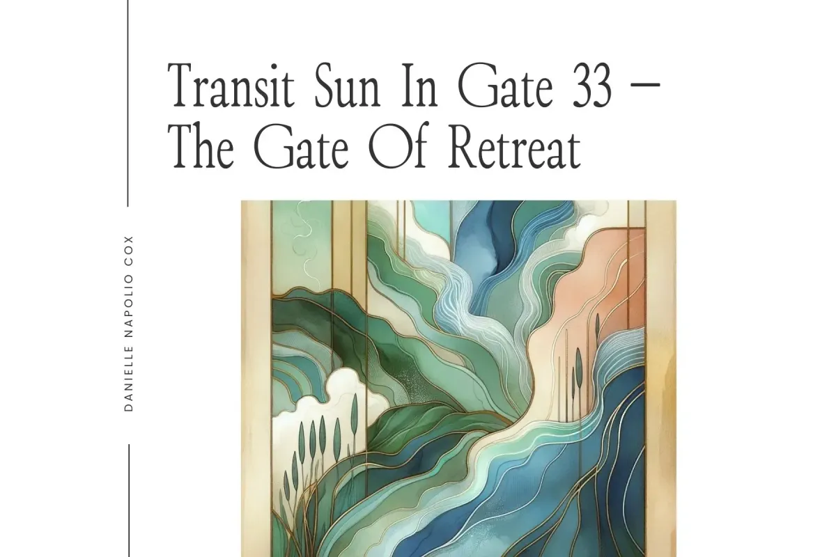 Illustration representing transiting Sun in Gate 33 the gate of Retreat in Human Design, highlighting its impact on entrepreneurs in business