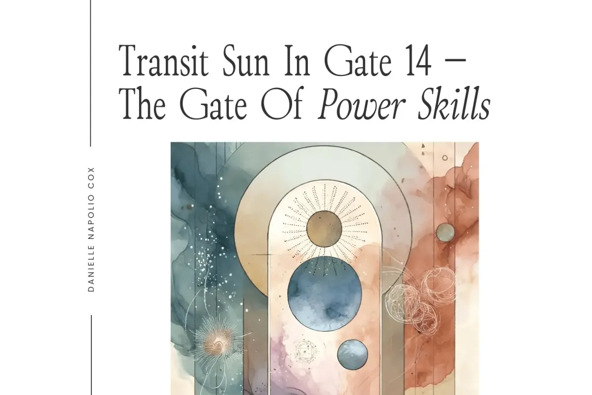 Illustration representing transiting Sun in Gate 14 Power Skills in Human Design, highlighting its impact on entrepreneurs in business