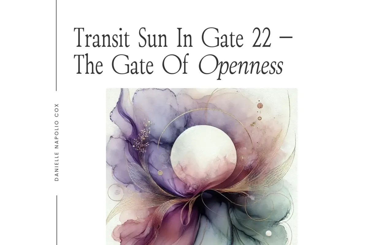 Illustration representing transiting Sun in Gate 22 Openness in Human Design, highlighting its impact on entrepreneurs in business