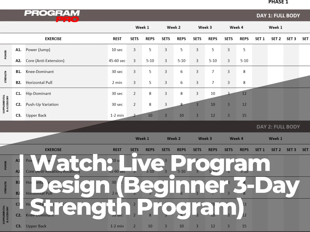 Live program design